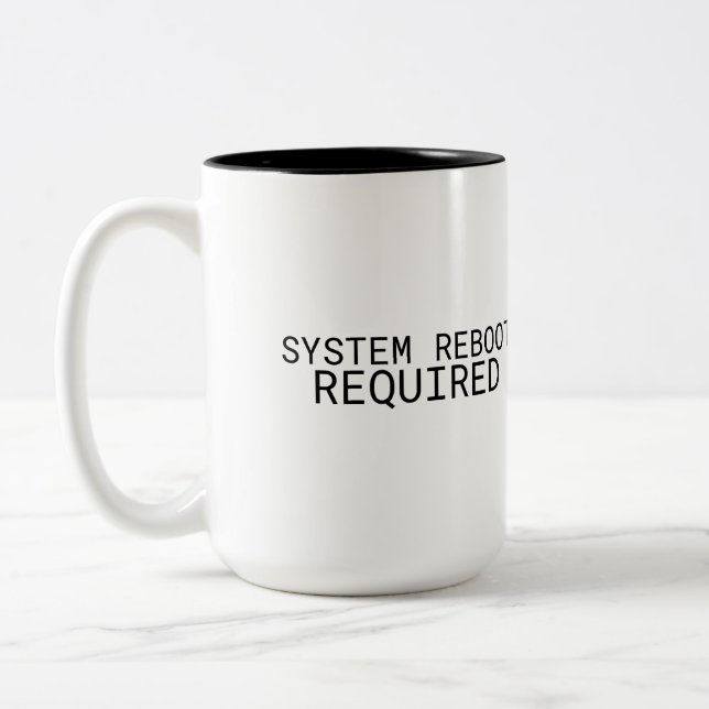Systemomstart krävs Minimalist  Två-Tonad Mugg (Vänster)
