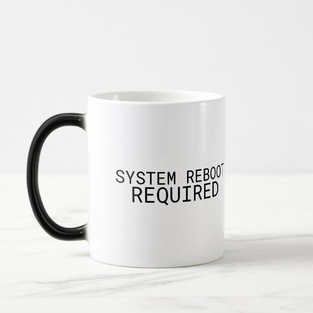 Systemomstart Krävs Minimalistisk  Magisk Mugg (Vänster)