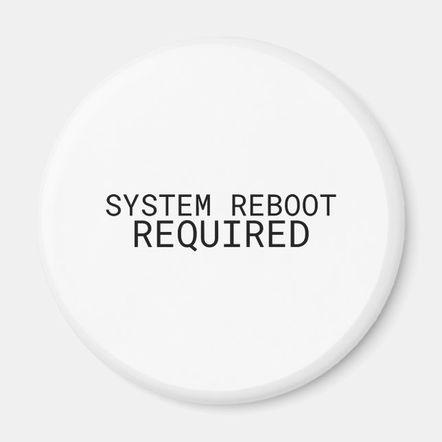 Systemomstart krävs Minimalistisk skrivmaskin  Magnet (Framsidan)