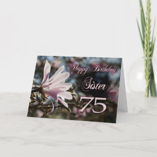 Syster75:efödelsedag med magnoliaen kort