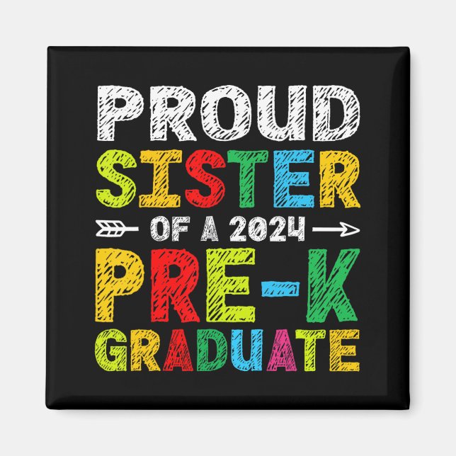 Syster 2024 Pro-k Student-familjens matchningsgrad Magnet (Framsidan)