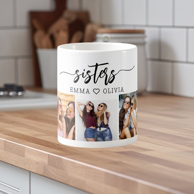 Syster 3 Fotokollage Keepsaké Gift Kaffemugg (Skapare uppladdad)