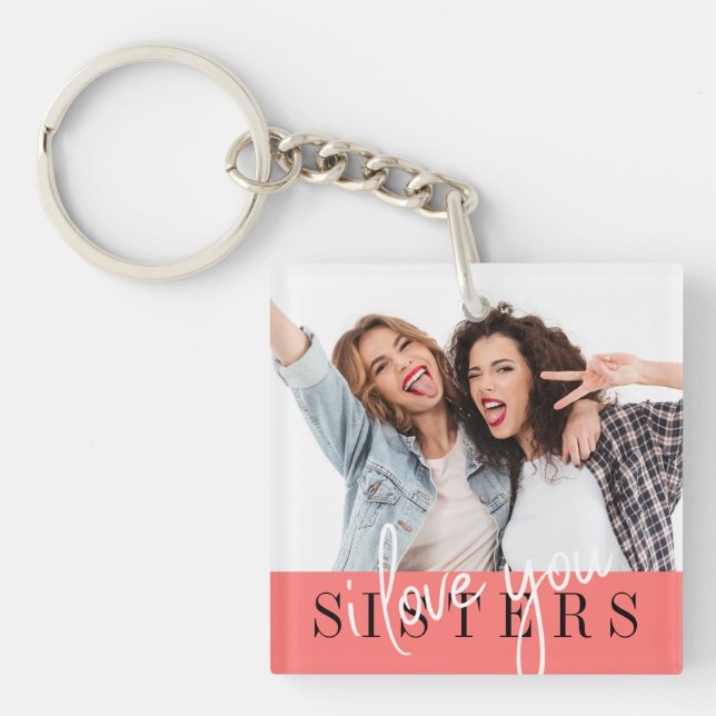 Syster-Anpassningsbarna för foto-Magnet-nyckelkedj (Framsidan)