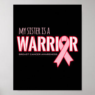 Syster Är En Krigare Bröstcancer Medvetenhet Poster