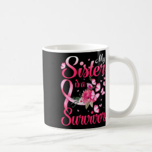 Syster är en Medvetet för överlevande Butterfly Br Kaffemugg