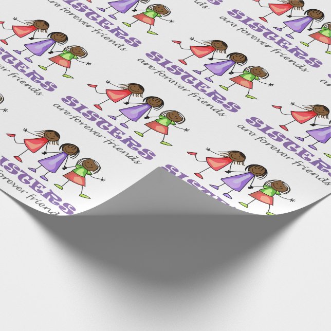 Syster är för vänner presentpapper (Hörn)