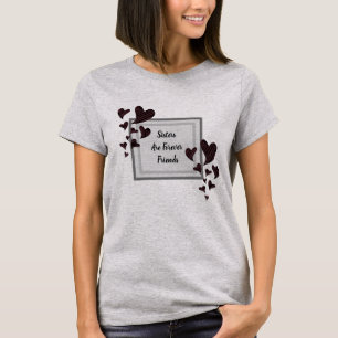 Syster är för Vänner Red Hearts Syskon T Shirt