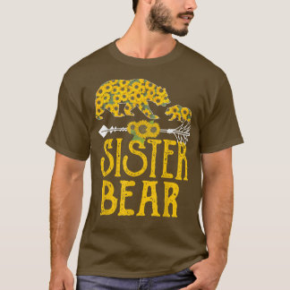 Syster Bear Family Sunblomma Älskare T Shirt