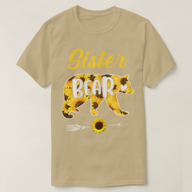 Syster Bear Sunblomma Mor Far T Shirt (Design framsida)