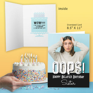 Syster Belet Birthday-fotokort Kort