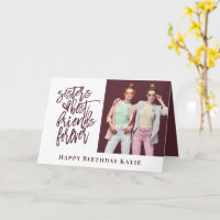 Syster Best Friend Forever Photo burgundy-födelsed
