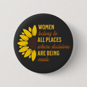 Syster Birthday Gift Feminist Solros Keepsaké Knapp