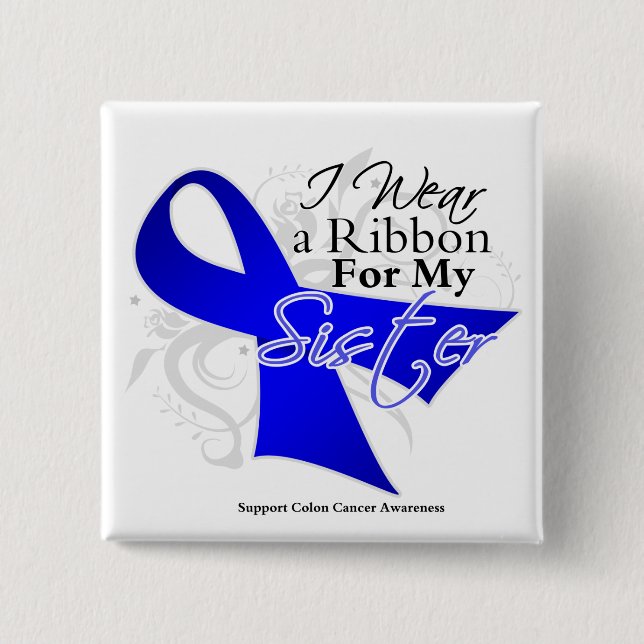 Syster Blue Ribbon - Colon Cancer Knapp (Framsida)