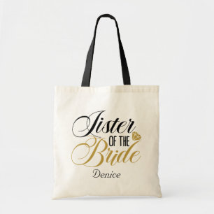 Syster Bride add namn Bröllop Tygkasse