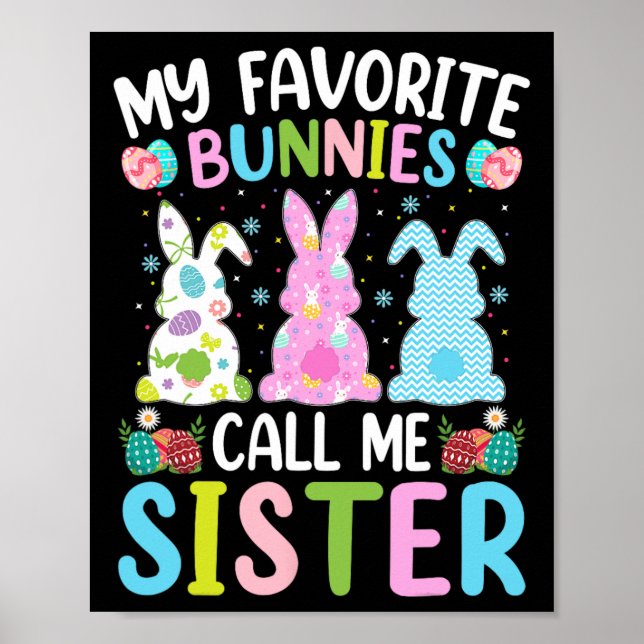 Syster Bunny Min favoritbunnies kallar mig syster  Poster (Framsidan)