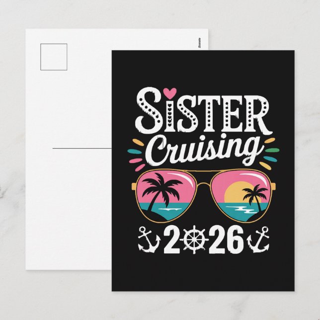 Syster Cruising 2026 Helg Vykort (Fram/baksida)