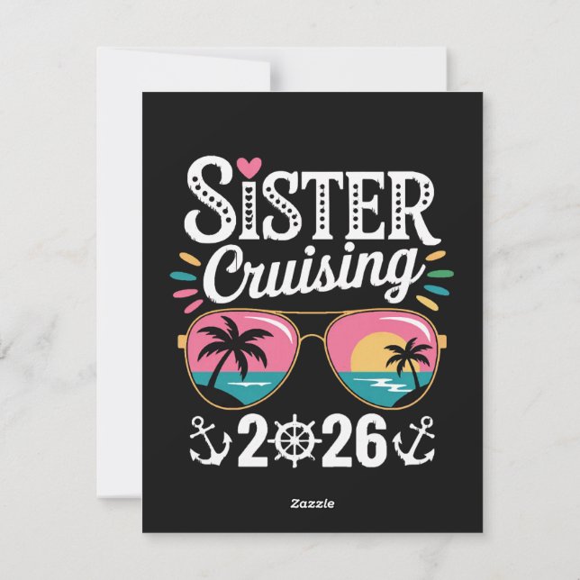 Syster Cruising 2026 Julkort (Baksida)