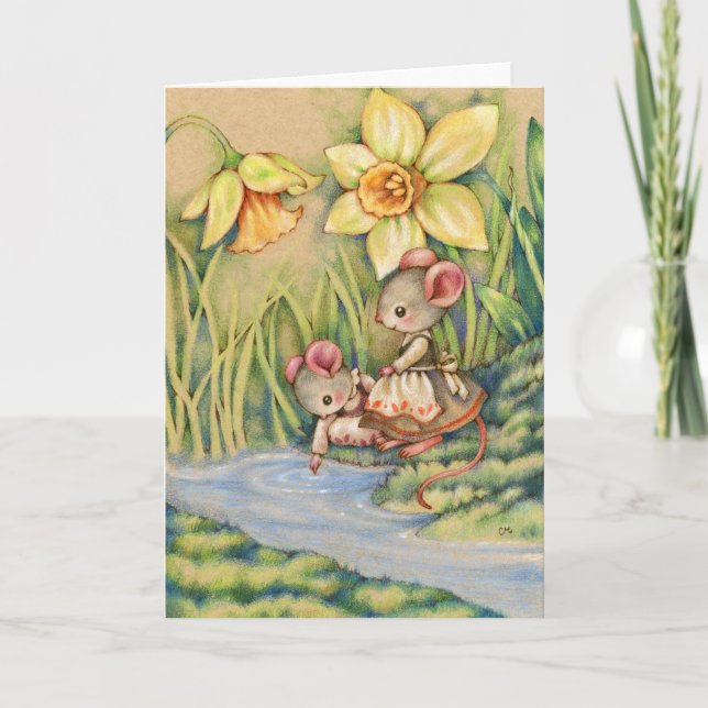 Syster Dearest - Cute Mouse Art Card Kort (Framsida)
