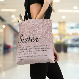 Syster Definition Script Ro Guld Glitter Tygkasse