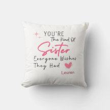Syster Dekorativ kudde - Personlig Gif