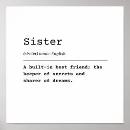 Syster - en Byggt bästa vän Poster