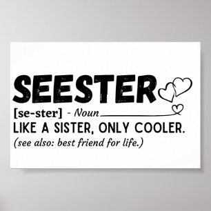Syster Funny Seester-definition Poster