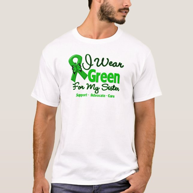 Syster - grönt medvetenhetband tee shirt (Framsida)