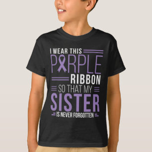 Syster I Bära Denna Lila Ribbon Överdoseringsbelön T Shirt