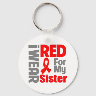 Syster - I Bära Red Ribbon Nyckelring