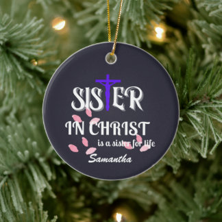 Syster i Kristus kristna farsot Julgransprydnad Keramik