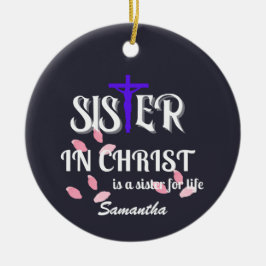 Syster i Kristus kristna farsot Julgransprydnad Keramik
