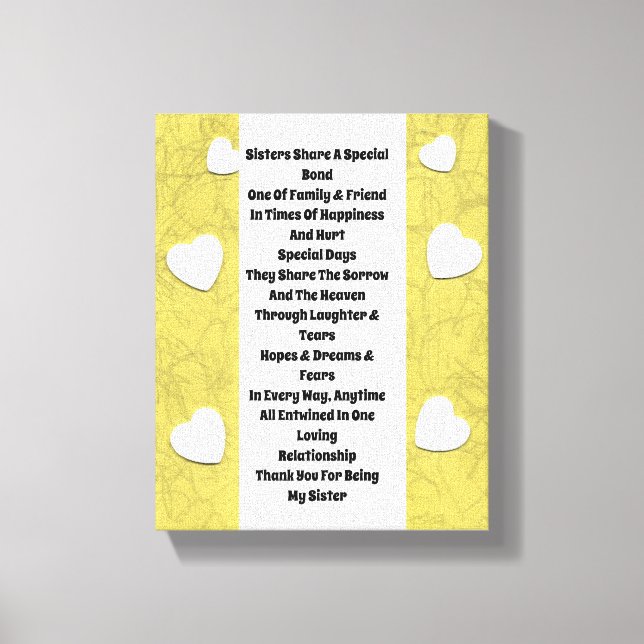 Syster inspirationerande Kanvastryck (Framsida)