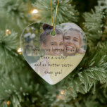 Syster jul Ornament - Fotokeepé 2023<br><div class="desc">Elegant och modernt prydnadsföremål med ditt favoritfoto tillsammans och överlagrad text för din älskade syster.</div>