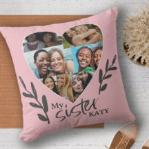 Syster Keepsaké Heart Photo Collage Quote