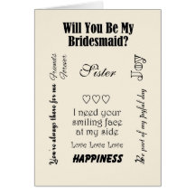 Syster, kommer du att bli min Bridesmaid?