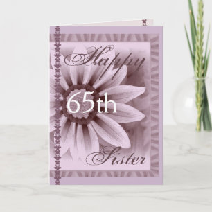 SYSTER - lycklig 65efödelsedag - LAVENDELdaisy Kort