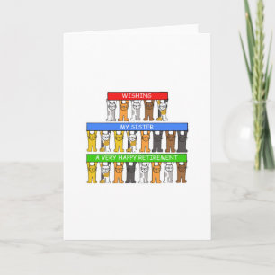 Syster Lycklig Pension Tecknad Cats Kort
