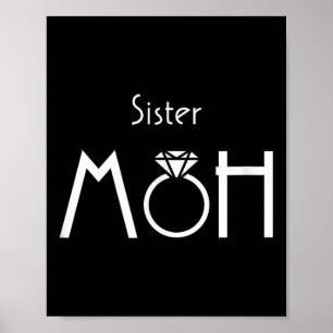 Syster Maid of honor Bride och Groom Bröllop _1 Poster