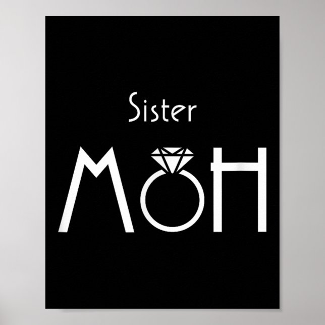 Syster Maid of honor Bride och Groom Bröllop _1 Poster (Framsidan)