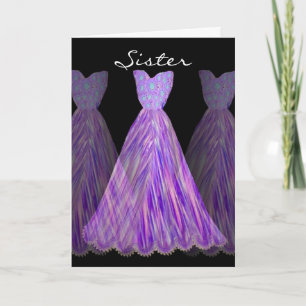 SYSTER - maid of honor SKUGGAR AV PURPURFÄRGADE Inbjudan