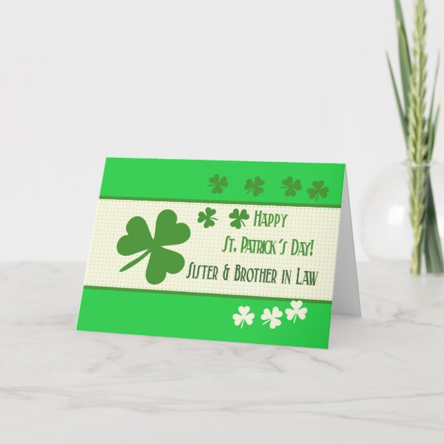 Syster & Make Lycklig St. Patrick's Day Kort (Framsida)