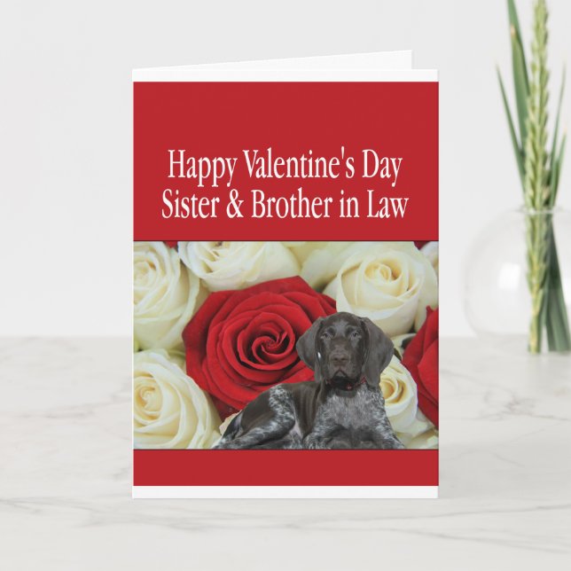 Syster och broder i Law Glossy Grizzly Valentine Helgkort (Framsida)