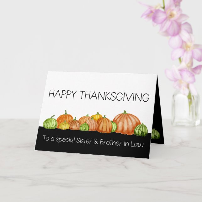 Syster och broder i Thanksgiving-kort för påfyllna Kort (Orkide)