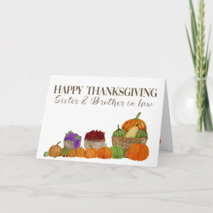 Syster och broder i Thanksgiving-kort för påfyllna Kort