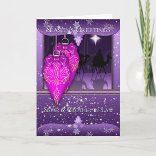 syster och svåger, tre vis-manar-årstid" helgkort