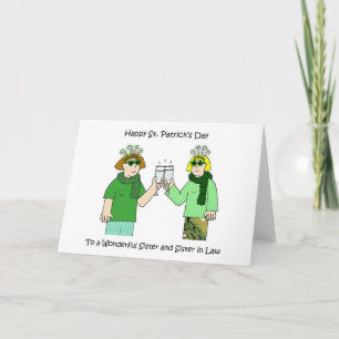 Syster och syster i Law St. Patrick's Day Kort