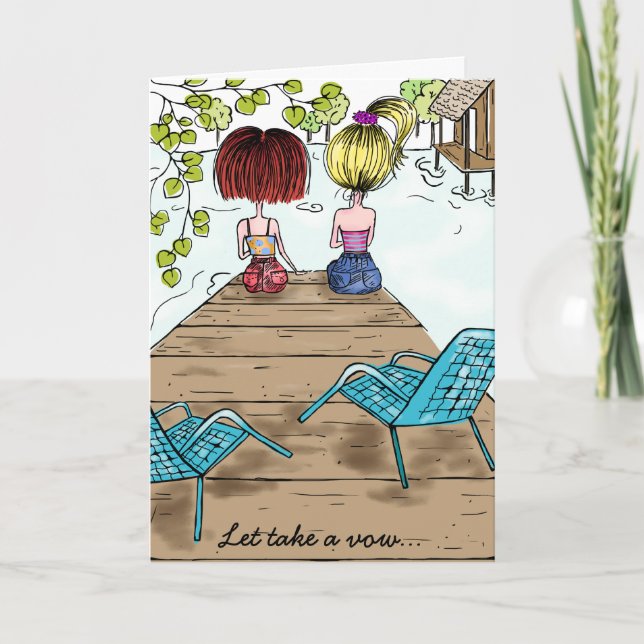 Syster och vänner kort (Framsida)