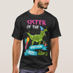 Syster på Birthday Boy Funny Dinosaur Kids Bir T Shirt