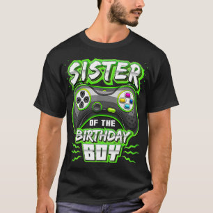 Syster på Birthday Boy Matching Video Gamer Pa T Shirt