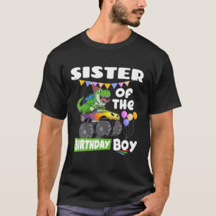 Syster på Birthday Boy Shirt Rex Dinosaur Mons T